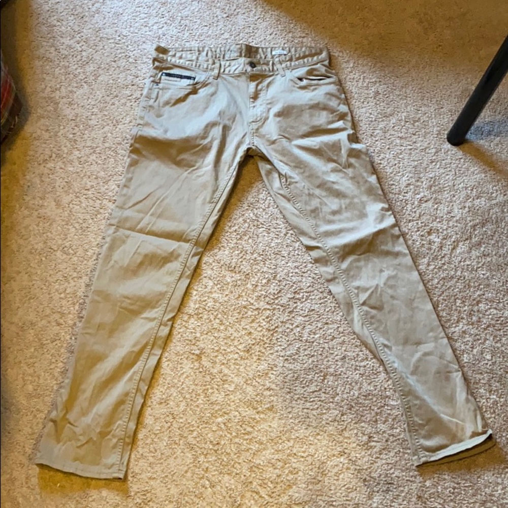 Calvin Klein slim straight khakis 34x32